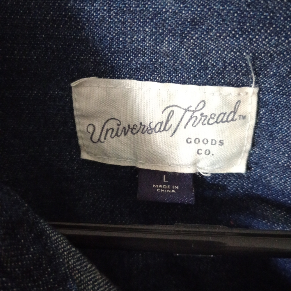 Universal Threads Dark Denim Shirt Dress Size Large - Picture 11 of 12